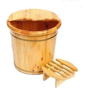Voet Tub Houten Voet Basin Huishoudelijke Gift Voet Soaker Tub, Houten Voet Soak Tub Houten Voetbassin, Massief Houten Voet Tub, Pedicure Bowl Spa Massage Pedicure Vaten Huishoudelijke Voet Bad Vat