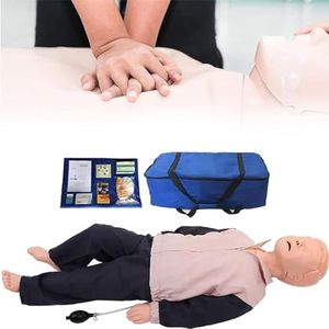 Full Body CPR EHBO-trainingsset Professionele reanimatietraining for kinderen, for kunstmatige beademingstraining, onderwijstrainingshulpmiddel, medium huid