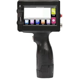 Handbediende inkjetprinter, Slimme handheld codeermachine Kleine codeermachine Geweven zak Verpakkingsdoos Slimme codeermachine Printer voor label/productiedatum/barcode/QR-code (Color : Block HD Ink