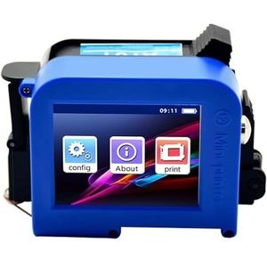 Handbediende inkjetprinter, Draagbare mini-labelprinter 12,7 mm handheld batchnummer QR-code verpakking zak afdrukken Encoder Printer voor label/productiedatum/barcode/QR-code (Color : Printer-HD bla