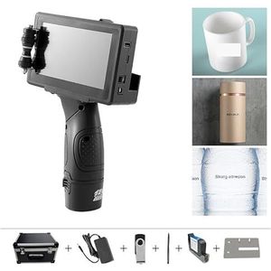Handbediende inkjetprinter, Hoge resolutie 12,7 mm / 25,4 mm draagbare industriële inkjetprinter, QR-code-logo draagbare printer Printer voor label/productiedatum/barcode/QR-code (Color : Printer 1 y