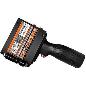 Handbediende inkjetprinter, Met 4,3-inch led-touchscreen, dubbele inktcartridges, sneldrogende inkjetprinter die duidelijk afdrukt en in grote lettertypen afdrukt Printer voor label/productiedatum/bar