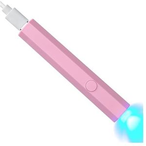 UV-led-licht Mini UV LED Nageldrogers 3W Draagbare Snelle Nageldrooglamp USB Oplaadbare Mini Zaklamp Pen for Nagel Gel Curing Salon Gereedschap Sterk tegen water en vocht (Color : 02-Pink, Size : 1