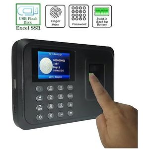 Inkloksysteem Back-upbatterij SSR Biometrische vingerafdruk Prikklokrecorder Aanwezigheid Werknemer Elektronische vingerlezermachine voor werknemers kleine bedrijven (Color : 2000 mAh, Size : A_3)