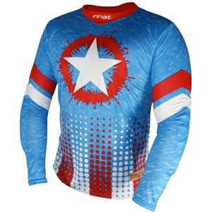 Rinat - Patriot T-shirt - Blauw - Polyester - Lange Mouwen