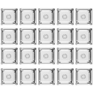 Amsixo Crystal Keycaps 1U Backlit Keycaps Met Transparante Laag Cherry MX Compatibel Voor Mechanische Toetsenborden Volledige 20 Set Transparante Keycaps