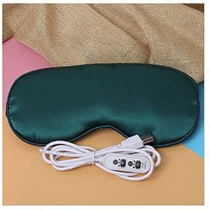 Home Spa Sauna Accessoires Verwarmd oogmasker om te slapen USB Lavendel verwarmd oogmasker warme stoom droge oog masker elektrische temperatuur verwarming warm oogmasker (Color : Dark Green)