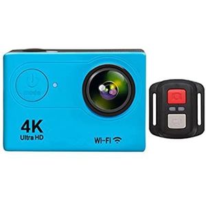 Actiecamera Ultra HD onderwatercamera, H9R 4K WiFi-afstandsbediening Sportvideo-opname Camcorder DVR DV Waterproof Pro Mini-helm Camera-accessoireset (Color : Blue, Size : 4k)