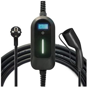 Hoge snelheid EV lader, binnen en buiten EV lader Draagbare EV Charger Type2 62196-2 16A Schakelaar 1P EVSE Oplaadkabel Controller Wallbox for Elektrische Auto Gemakkelijk te installeren en te vervoer