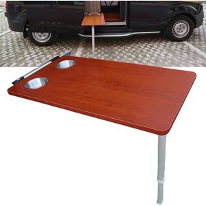 Campers Dinette Cabines met upgrade uitschuifbare tafelpoot, zijdelings opknoping klaptafel voor boten, caravans, bestelwagens, 79 × 39 cm,Red