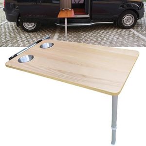 Campers Dinette Cabines met upgrade uitschuifbare tafelpoot, zijdelings opknoping klaptafel voor boten, caravans, bestelwagens, 79 × 39 cm,Beige