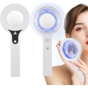 Woods Lamp Huidanalysator, 2 Versnellingen Handheld Uv-Nauwkeurige Draagbare Vergrootglasanalysator Voor Huiddiagnose, Visuele Lensvergroting: 3 Keer, Bediening Met ééN Knop