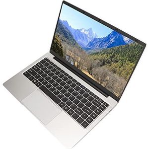 FHD-Laptop, 6000mAh Zilver EU-stekker 100-240V LPDDR4 6GB 14-inch Laptop voor Kantoor voor Windows 10 (6 + 128G EU-stekker)