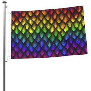 Vlag 2x3FT Outdoor Vlag Tuin Vlaggen Tapestry Hek Banner Vakantie Tuin Party Vlaggen, Dragon Scales