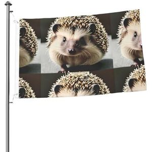 Vlag 2x3FT outdoor vlag tuin vlaggen tapijt hek banner vakantie tuin partij vlaggen, schattige egel