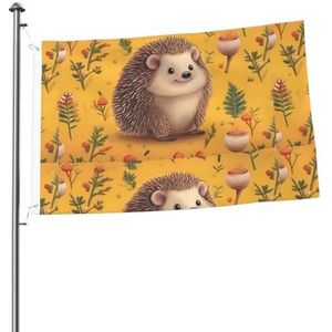Vlag 2x3FT outdoor vlag tuin vlaggen tapijt hek banner vakantie tuin feest vlaggen, egel print