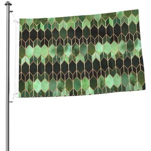 Vlag 2x3FT outdoor vlag tuin vlaggen tapijt hek banner vakantie tuin partij vlaggen, gebrandschilderd glas bos groen