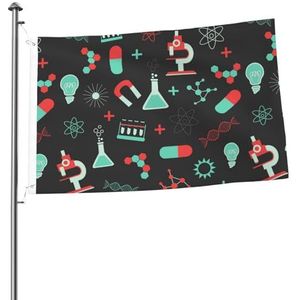 Vlag 2x3FT outdoor vlag tuin vlaggen tapijt hek banner vakantie tuin partij vlaggen, groene chemie en wetenschap patronen