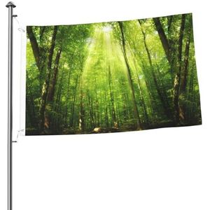 Vlag 2x3FT outdoor vlag tuin vlaggen tapijt hek banner vakantie tuin partij vlaggen, groen tropisch bos