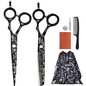 5,5/6 ""Cape Hair Scissors Kappers Schaar Kapper Salon Styling Scisors Professionele Japanse Haircutting Shears Dunner Shear (Size : 5.5 inch)