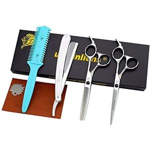 6 ""scheren scheermes cadeau Japans haar snijden scharen haar schaar salon kappers schaar dunner shears Texturizing Barber Haircut Kit
