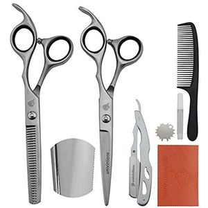 6 ""Laserdraad Kleine tanden Micro gekarteld blad Kappersschaar Professionele haarschaar Kapper Shears Snijden Dunner SCISSORS