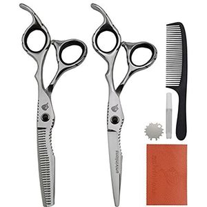 6 ""Professionele Kappers Schaar Haar Cut Schoonheidssalon Shears Japanse Dunning Scissor Haar Styling Texturizing Salon Razor Edge Scissor