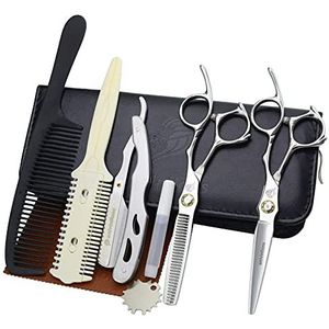 9 stks haar snijden schaar schaar kit scheermes kapper haar snijden en dunner wordende schaar Texturizing schaar professionele haar styling set
