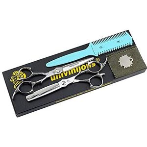 6 ""Laserdraad haarschaar Japans haar snijdende schaar met kleine tanden kappers schaar dunner shear barber kapsel (Color : 6010-Kit)