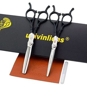 6.0 inch professionele haar snijden schaar kit symmetrische handvat scheermes edge hairdressing schaar voor thuis, salon, kapper accessoires haar clipper dunning tools salon benodigdheden