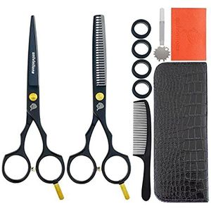 5.5 inch haar snijden schaar kit 11 stks kapper kappers schaar set kapper salon scharen kapper accessoires professionele Japanse kapsel schaar voor haar salon clips