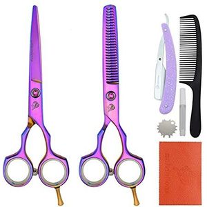 5.5 inch haar snijden schaar kit professionele kappers schaar set haar schaar kapper accessoires salon levert Japans scheermes for haar kappers Productschaar