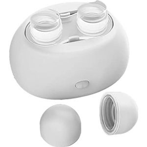 Zachte lensreiniger, trillingen, oplaadbaar, krachtige ultrasone contactlenzen-reinigingsmachine voor dagelijkse verzorging (wit)