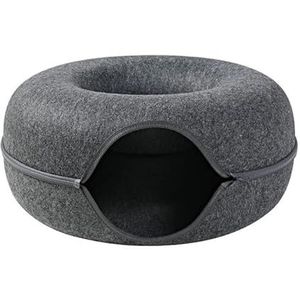 Voor Cat Tunnel Bed Ritssluiting Afneembare Speelbuis Condo Speelgoed Met Peek Hole Zachte Vilt Hideout Voor Kitten Kleine Huisdier Kat Tunnel Bed Vilt Buis Voor Indoor Katten Tunnel Bed Voor Katten