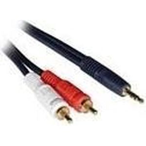 C2G 3m Velocity 3.5mm Stereo Male to Dual RCA Male Y-Cable audio kabel 2 x RCA Zwart
