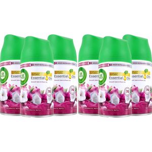 Airwick freshmatic Max Smooth Satin & Moon Lily - 6 x 250 ml - Navulling - Voordeelverpakking