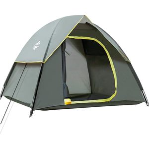 Campingtent lichte tent voor S (1-2) / L (2-3) personen, familie koepeltent waterdicht, winddicht, met draagas, eenvoudig op te bouwen buitentent, werptent voor camping, tuin, wandeluitstapje