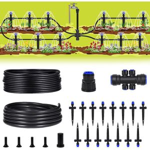 Irrigatiesysteem voor planten, nieuwe snelkoppelingen, lege verdeelleidingen, automatisch waterbesparend irrigatiesysteem voor terrasgazon