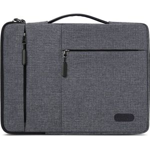 Laptophoes 15,6 inch stootvaste laptoptas, beschermhoes, waterdichte laptophoes, compatibel met MacBook Pro 15-15,6 inch, lichtgrijs