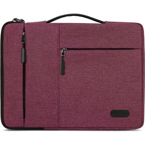 Laptophoes, 14 inch, stootvaste laptoptas, beschermhoes, waterdichte laptopsleeve, case, compatibel met MacBook Air/MacBook Pro 13-13,3 inch, wijnrood