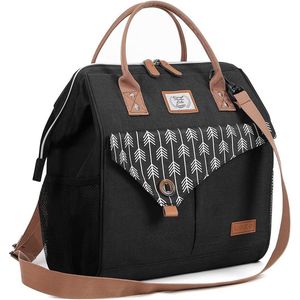 16L koeltas, lunchtas met schouderriem, kleine koeltas voor werk, picknick, outdoor (zwart)