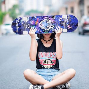 31"" x 8"" Compleet Skateboard 7-Laags Maple Dubbel Kick Deck Standaard Boards voor Jongens Meisjes Tieners Volwassenen Beginners