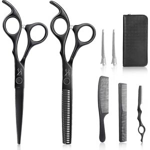 Kappersschaar Professionele Haarknipschaar & Dunner wordende schaar 6.5 ""Haar schaar Kapper Schaar voor kapper / beginner, zwart