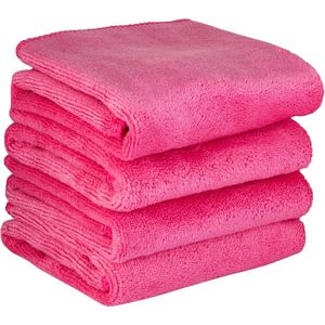 gezichtsreinigingsdoekjes make-up remover doek make-up doekjes 4 stuks 30cm x 30 cm roze