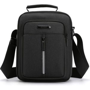 Schoudertassen voor heren, kleine crossbody tas, handtas, tas, schoudertas, schoudertas, tas voor mobiele telefoon, messenger bag, herentas, shulder bag, vintage, voor werk, reizen, dagelijks leven, zwart 3