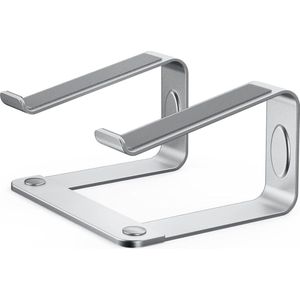 Laptopstandaard, ergonomische desktop-riserstandaard, laptopstandaard, compatibel met de meeste laptops van 10-15,6 inch, zilver
