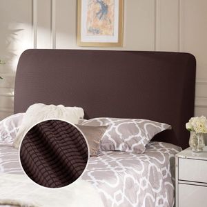 TAOCOCO Double Headboard Padded Elastic Cover Dustproof Brown 180-200cm