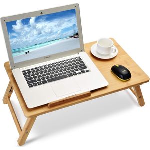 laptopstandaard voor bureau. Notebooktafel, opvouwbaar en draagbaar ontwerp, in hoogte verstelbaar en kijkhoek. Te gebruiken als ontbijtblad of tekentafel
