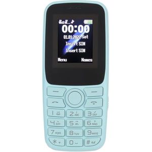 Senior Mobiele Telefoon, Indoor 1,77 Inch Senior Basic Button Phone (Blauw)