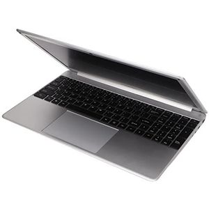Laptop PC, 5G Dual Band WIFI 8GB 256GB 100‑240V 15.6 Inch Laptop 5000mAh Batterij Zilver voor Kantoor (EU-stekker)